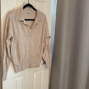 Collared Madewell shirt/light sweater